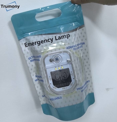 Luce d'emergenza Lampada a acqua salata pieghevole Batteria di acqua salata